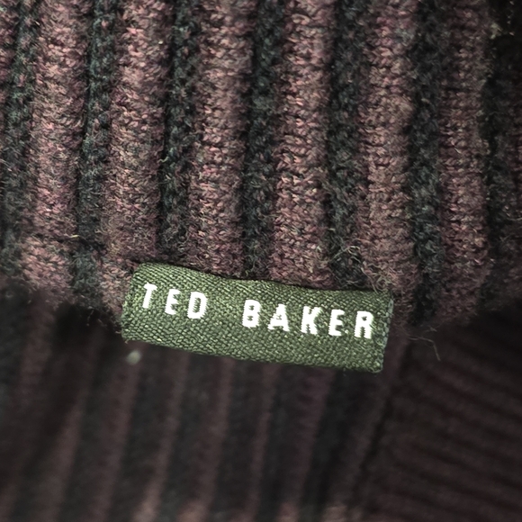Ted Baker Burgundy Ribbed Sweater - Picture 3 of 5